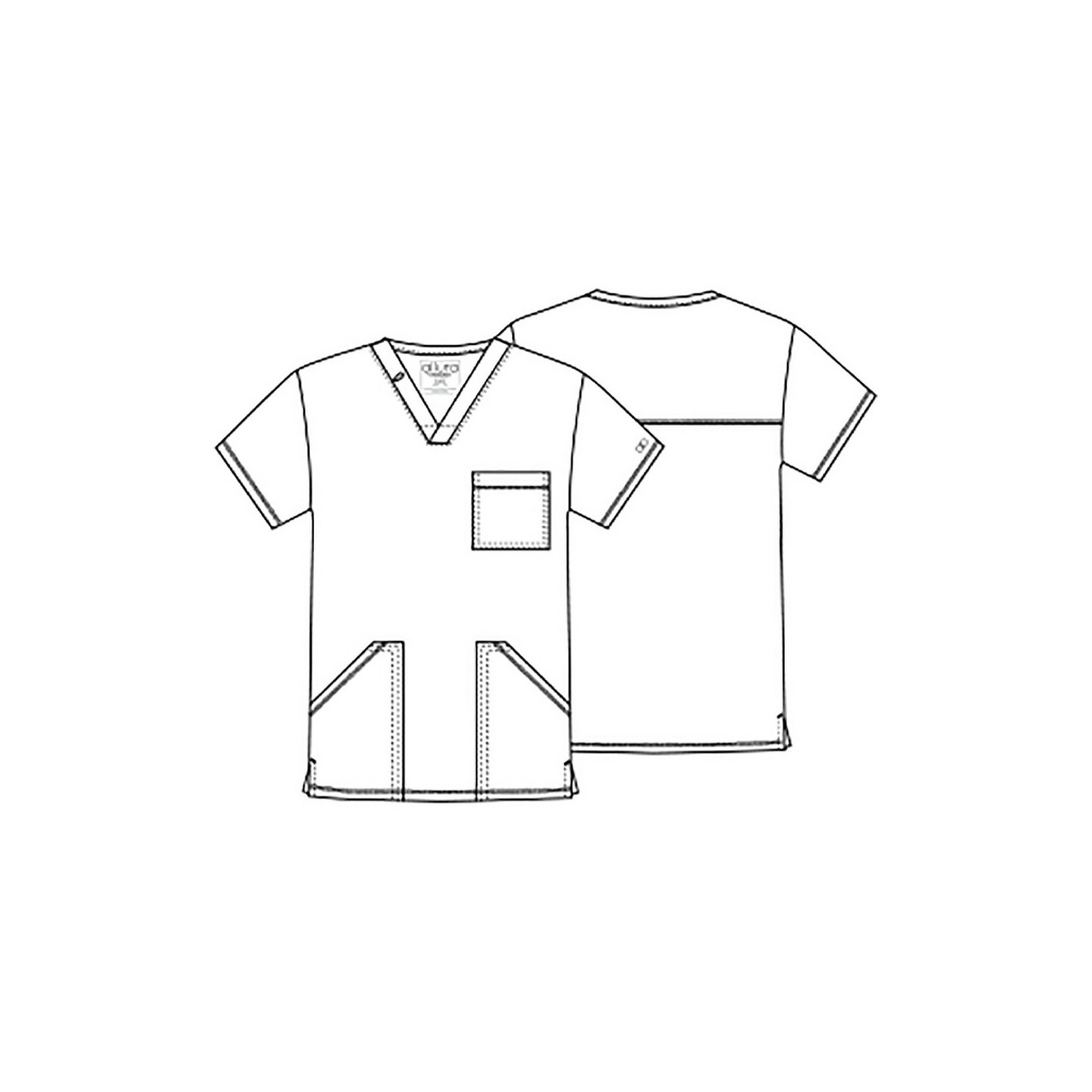 CKA686 Allura Haut à Col en V avec 3 Poches pour Hommes par Cherokee