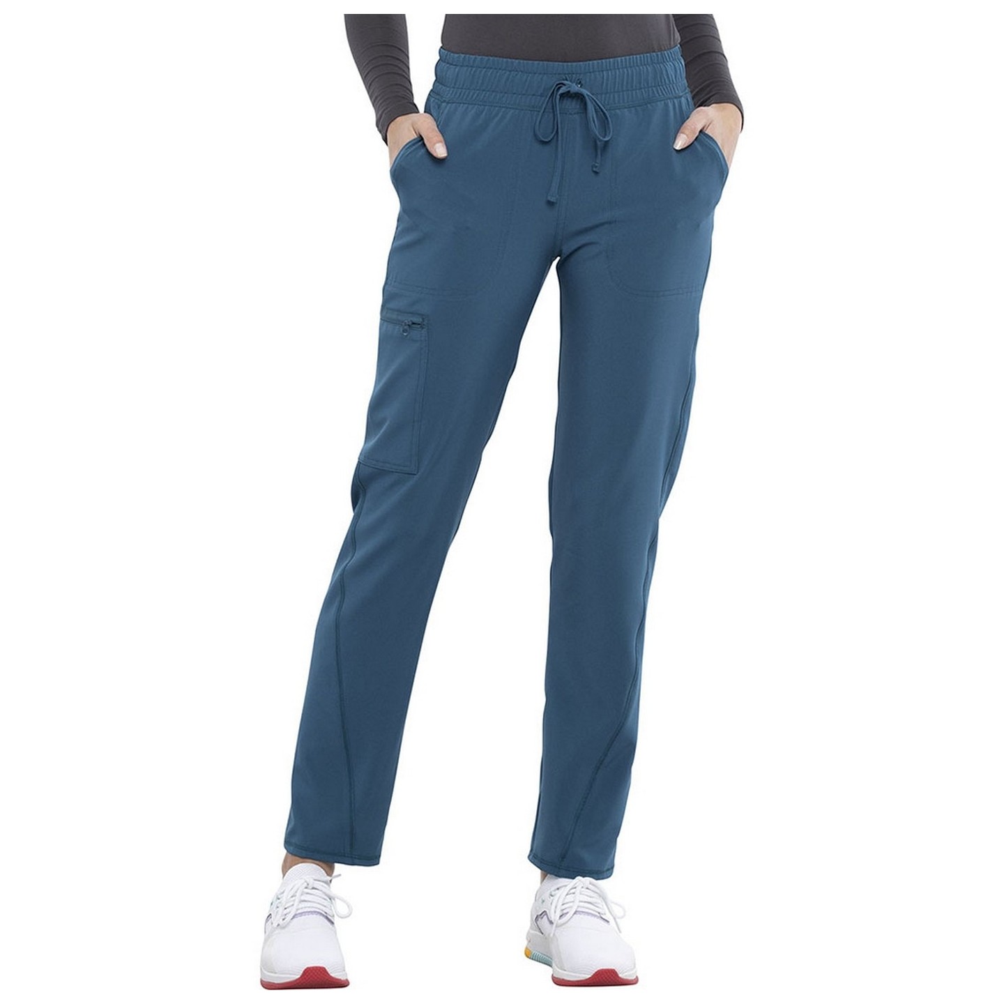 CKA184P Petite Allura Tapered Leg Drawstring Waist Pant by Cherokee