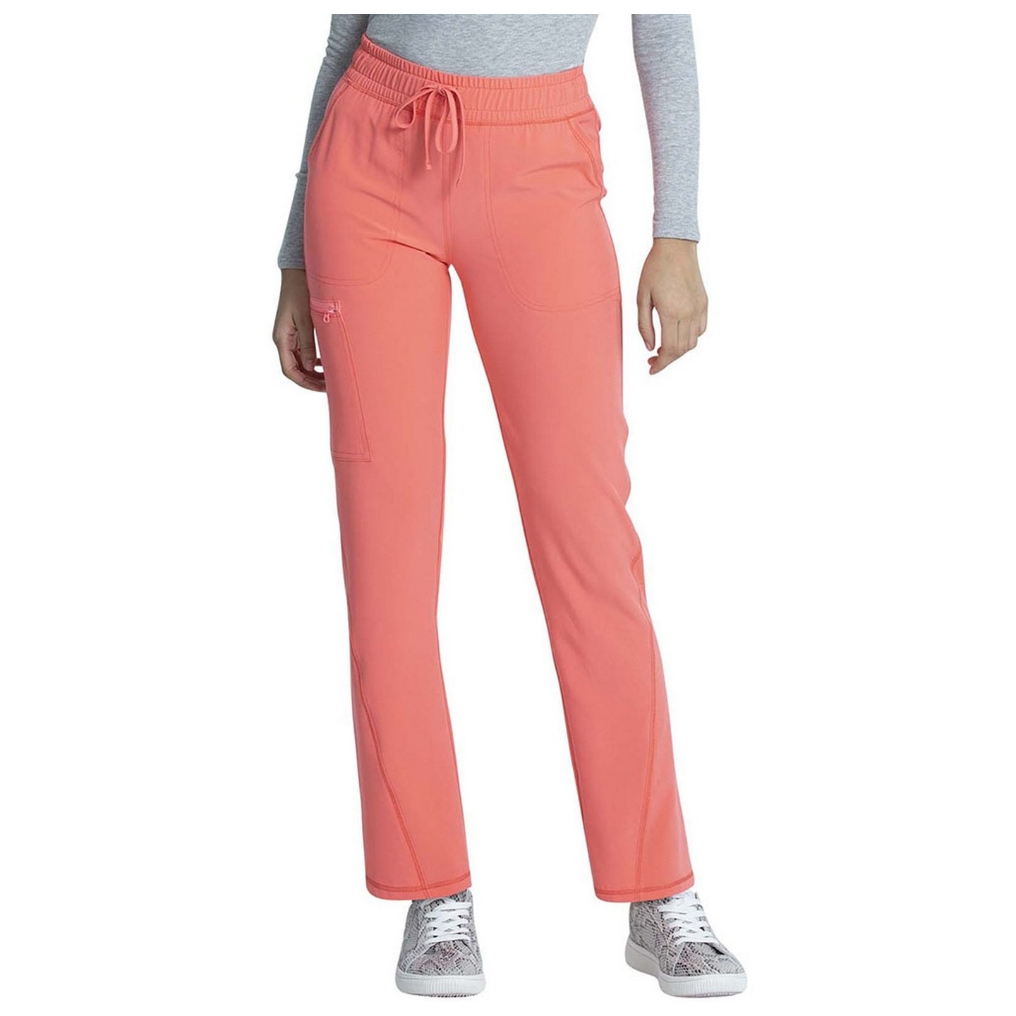 CKA184P Petite Allura Tapered Leg Drawstring Waist Pant by Cherokee