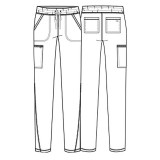 CKA184P Petite Allura Tapered Leg Drawstring Waist Pant by Cherokee