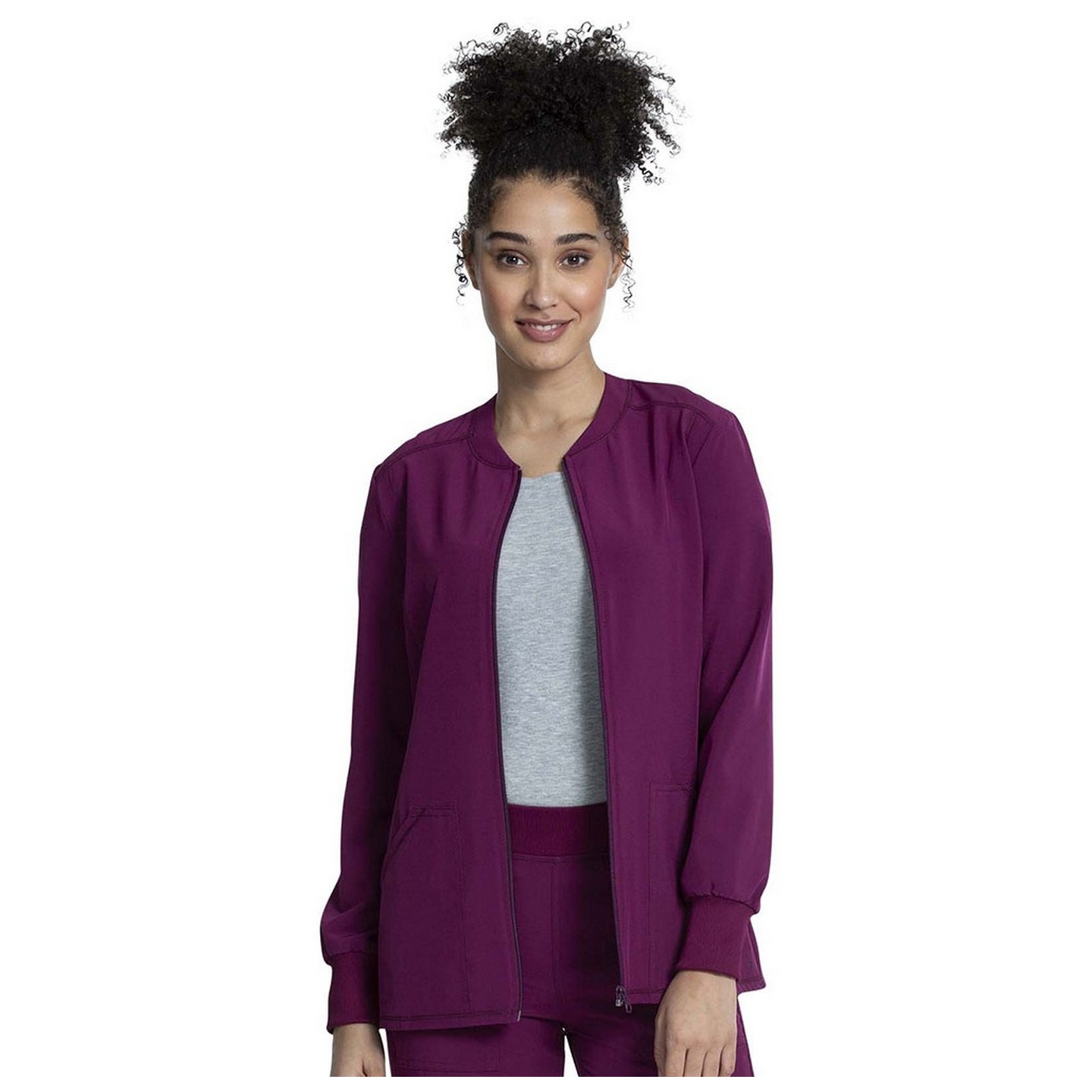 CKA384 Allura Round Neck Zip FroCKA384 Allura Veste d'Échauffement à Col Rond Zippée par Cherokeent Jacket by Cherokee