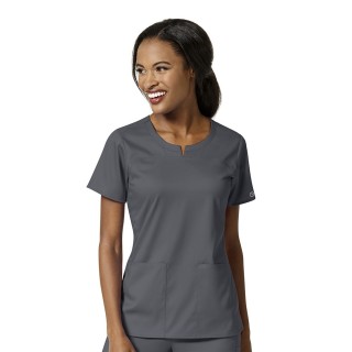 6419 WonderWink PRO Women's 4 Pocket Notch Neck Top
