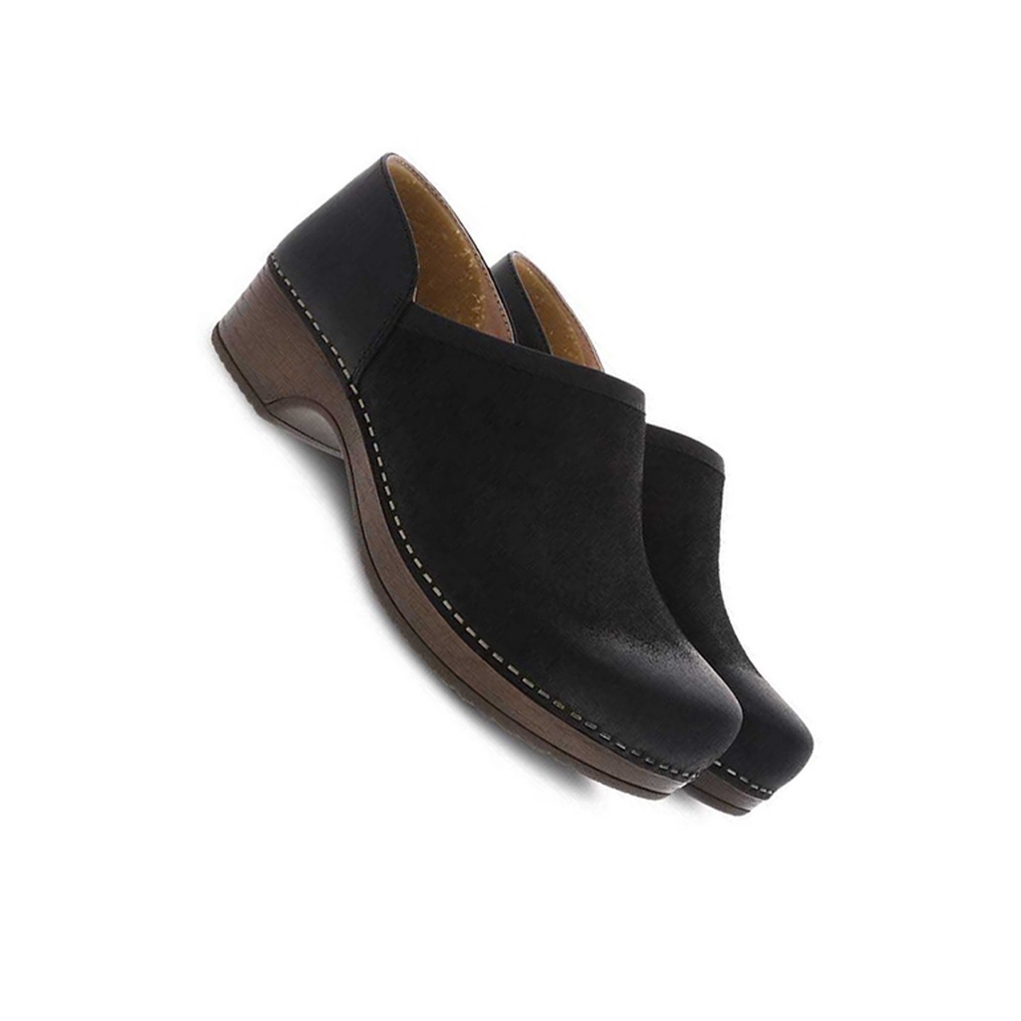 Brenna Black Burnished Suede Women's Slip On by Dansko