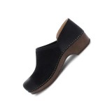 Brenna Black Burnished Suede Women's Slip On by Dansko