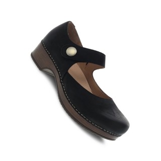 Beatrice Noir Bruni Nubuck Mary Jane Agrafé par Dansko