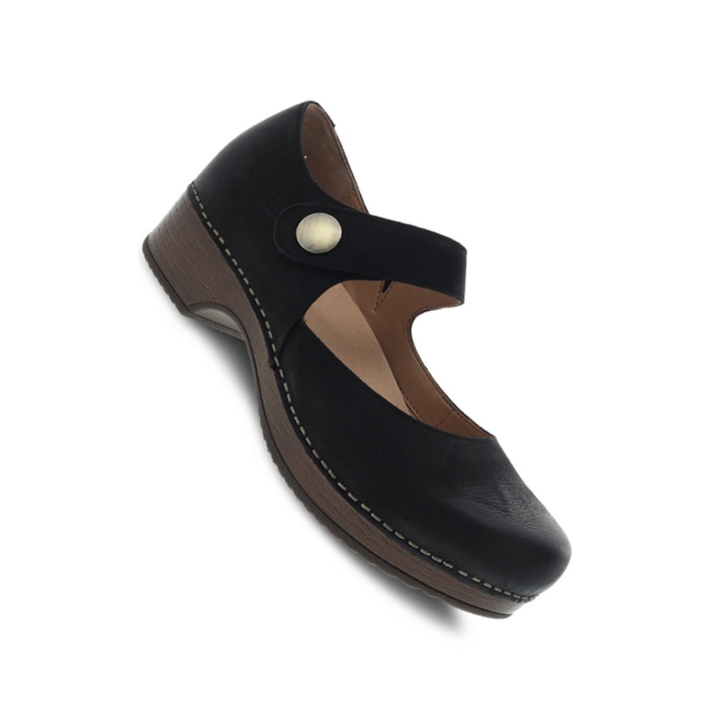 Beatrice Noir Bruni Nubuck Mary Jane Agrafé par Dansko
