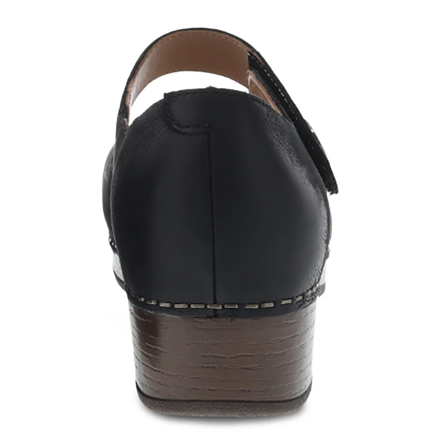 Beatrice Black Burnished Nubuck Stapled Mary Jane by Dansko