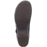 Beatrice Black Burnished Nubuck Stapled Mary Jane by Dansko