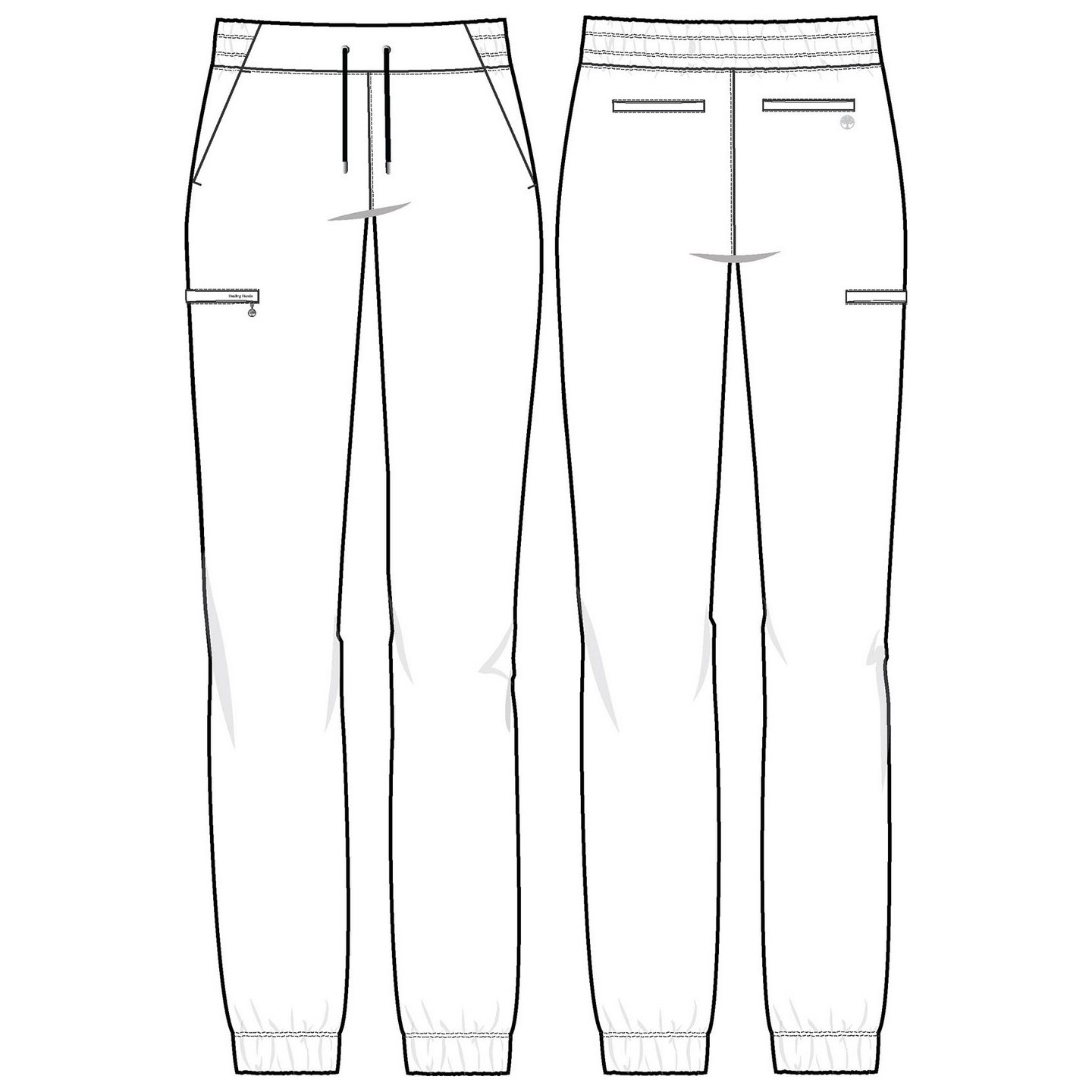 9350 Healing Hands Tate Flat Front Camo Jogger Pant