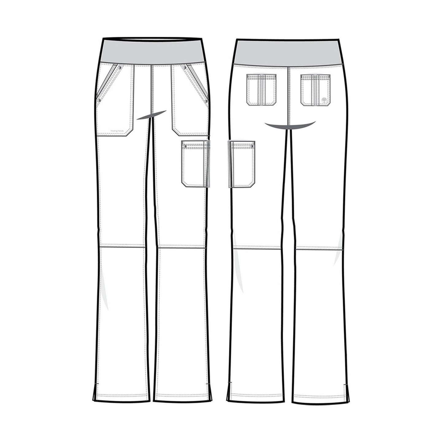 9133 Healing Hands Purple Label Tori Yoga Scrub Pants