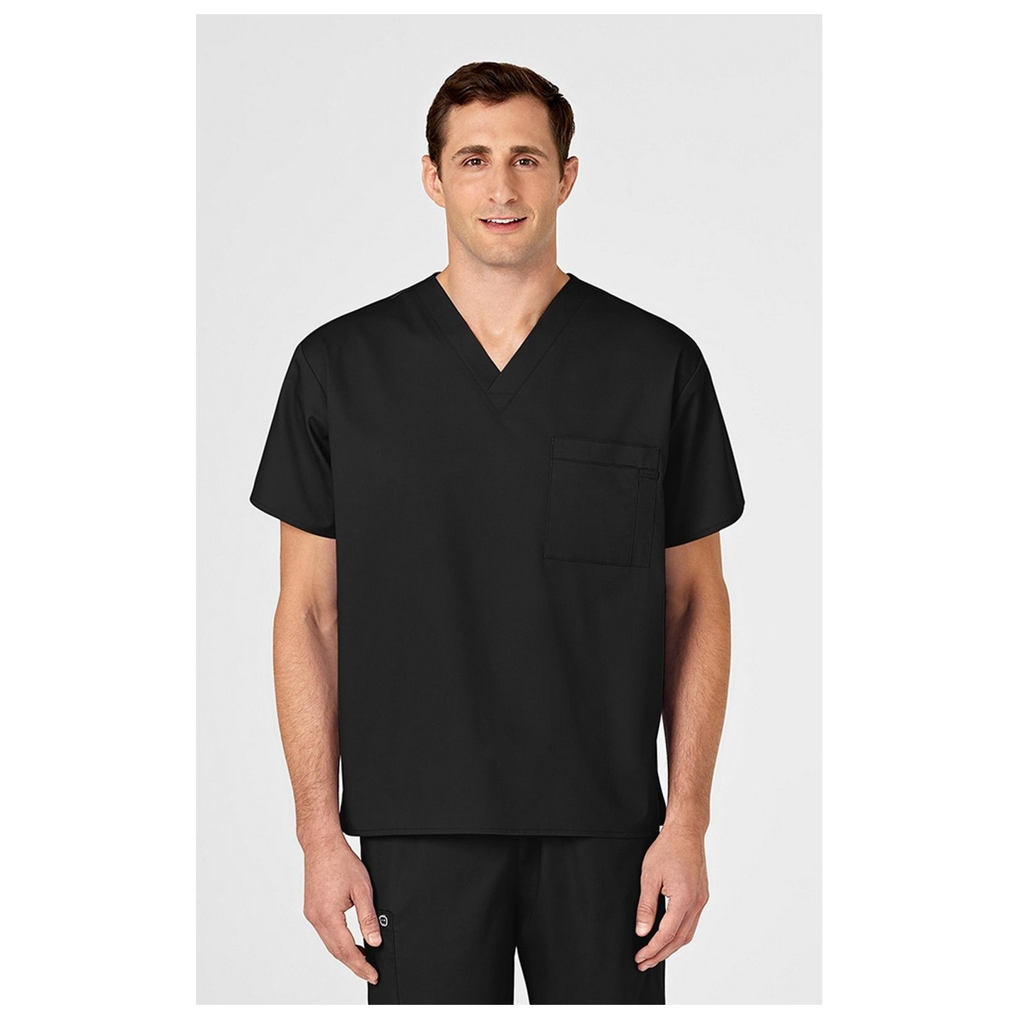 100 WonderWORK Unisex V-Neck Top with Chest Pocket