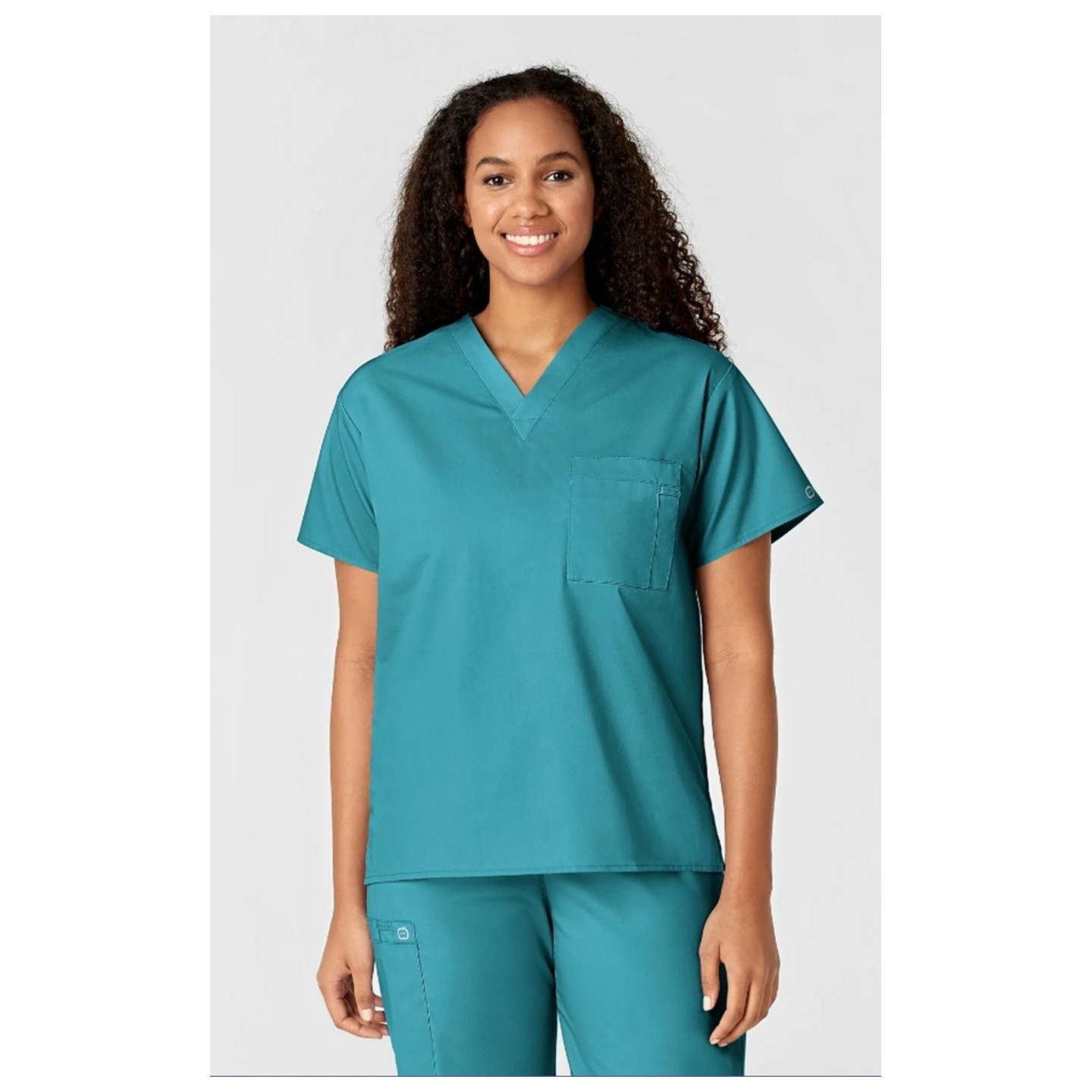 100 WonderWORK Unisex V-Neck Top with Chest Pocket