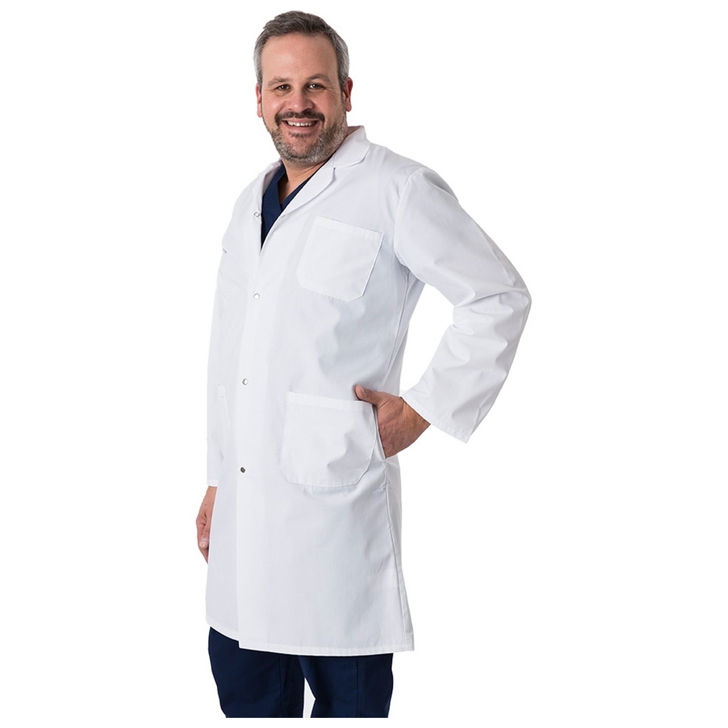 4500 Greentown Classix Unisex Snap Front Full Length Lab Coat 42"