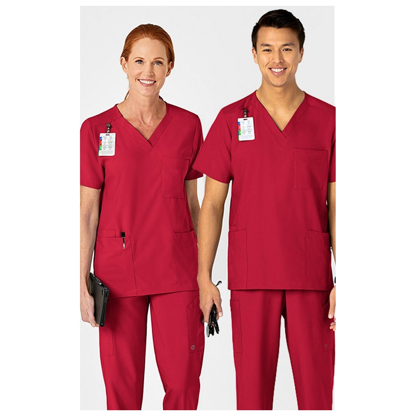 6855 W123 by WonderWink Unisex 4-Pocket Utility Top (Men's View)