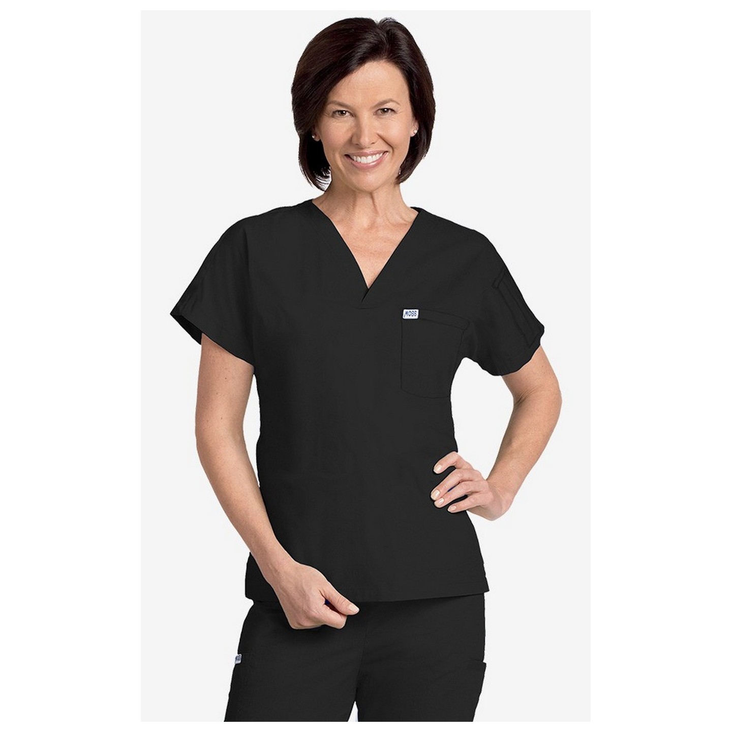 606T MOBB Unisex V-Neck Chest Pocket Scrub Top