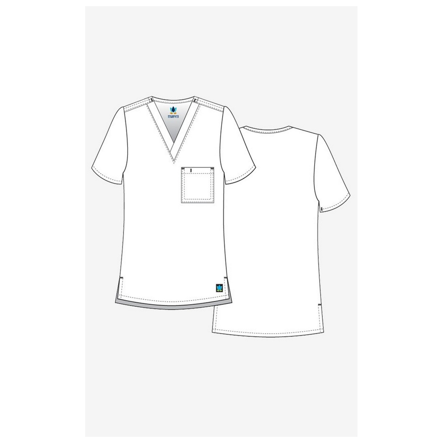 1006 Maevn CORE – Haut V-cou unisexe - Voir des hommes - Wine