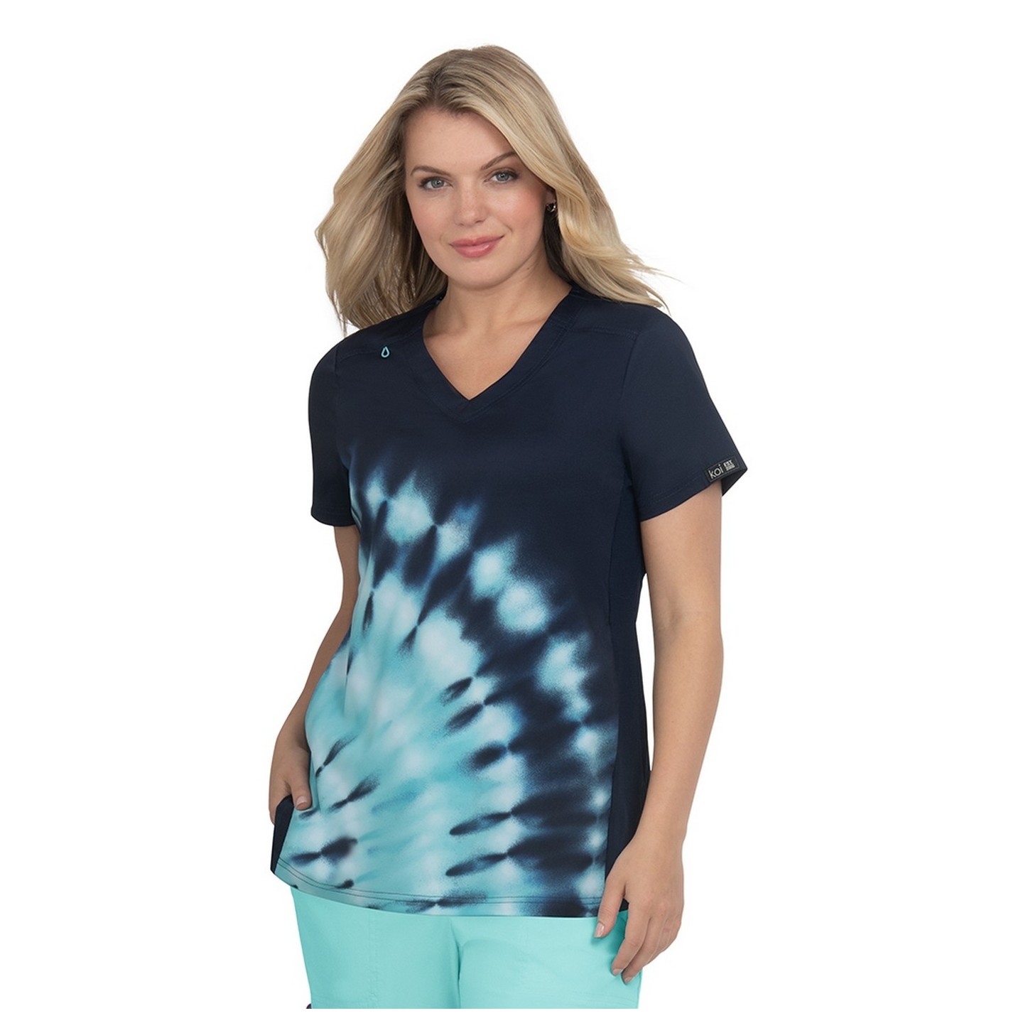 1031PR koi Basics Cali Top - Tie Dye Burst Fresh Mint
