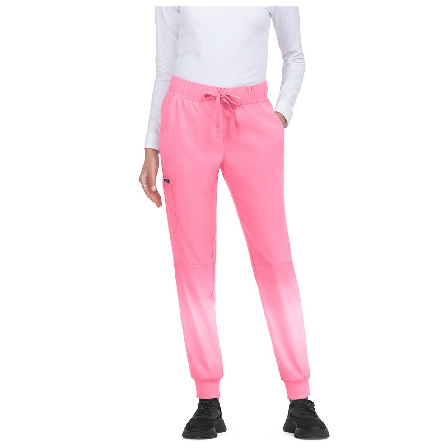 758 koi Lite 5 Pocket Gradient Print Jogger Pant - Peony Pink Ombre