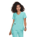 373 koi Basics Becca 4 Pocket V-Neck Top