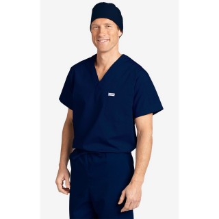 MOBB Unisex V-Neck Scrub Top (Men's View) - Navy (NN)