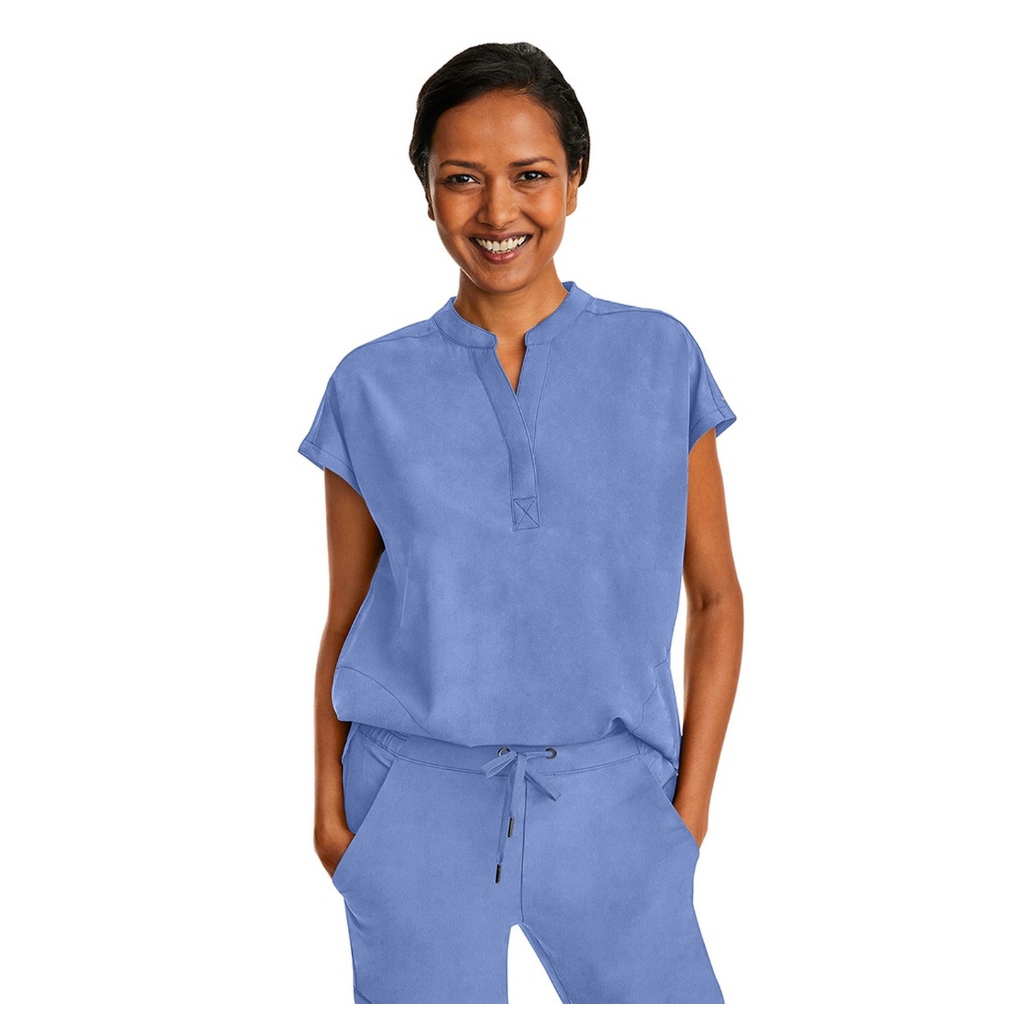 2152 Healing Hands Purple Label Journey Mandarin Collar Top