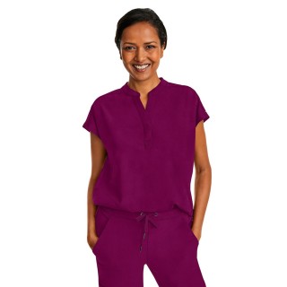 2152 Healing Hands Purple Label Haut Journey Col Mandarin Butonné