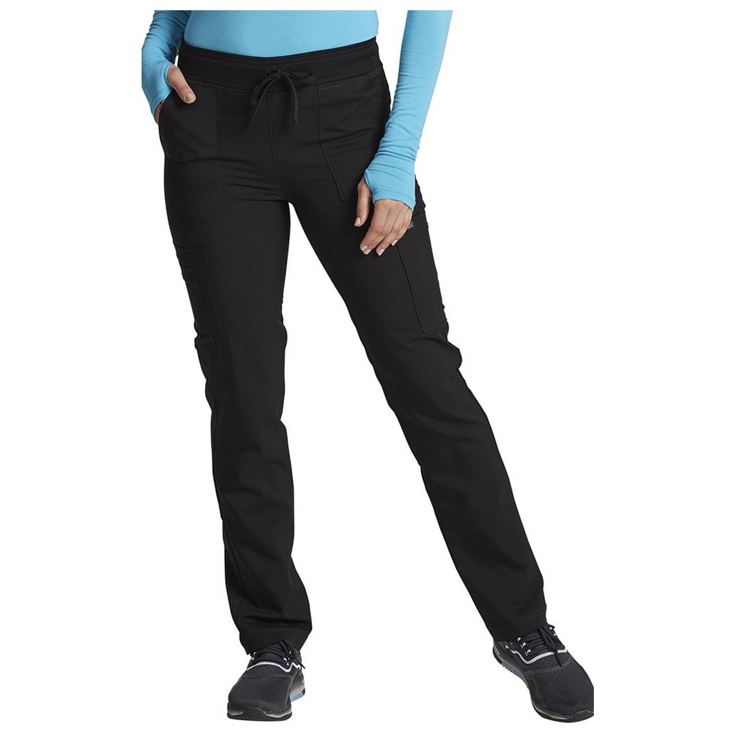 DK080 Dickies Women's Mid Rise Drawstring 8 Pocket Cargo Pant