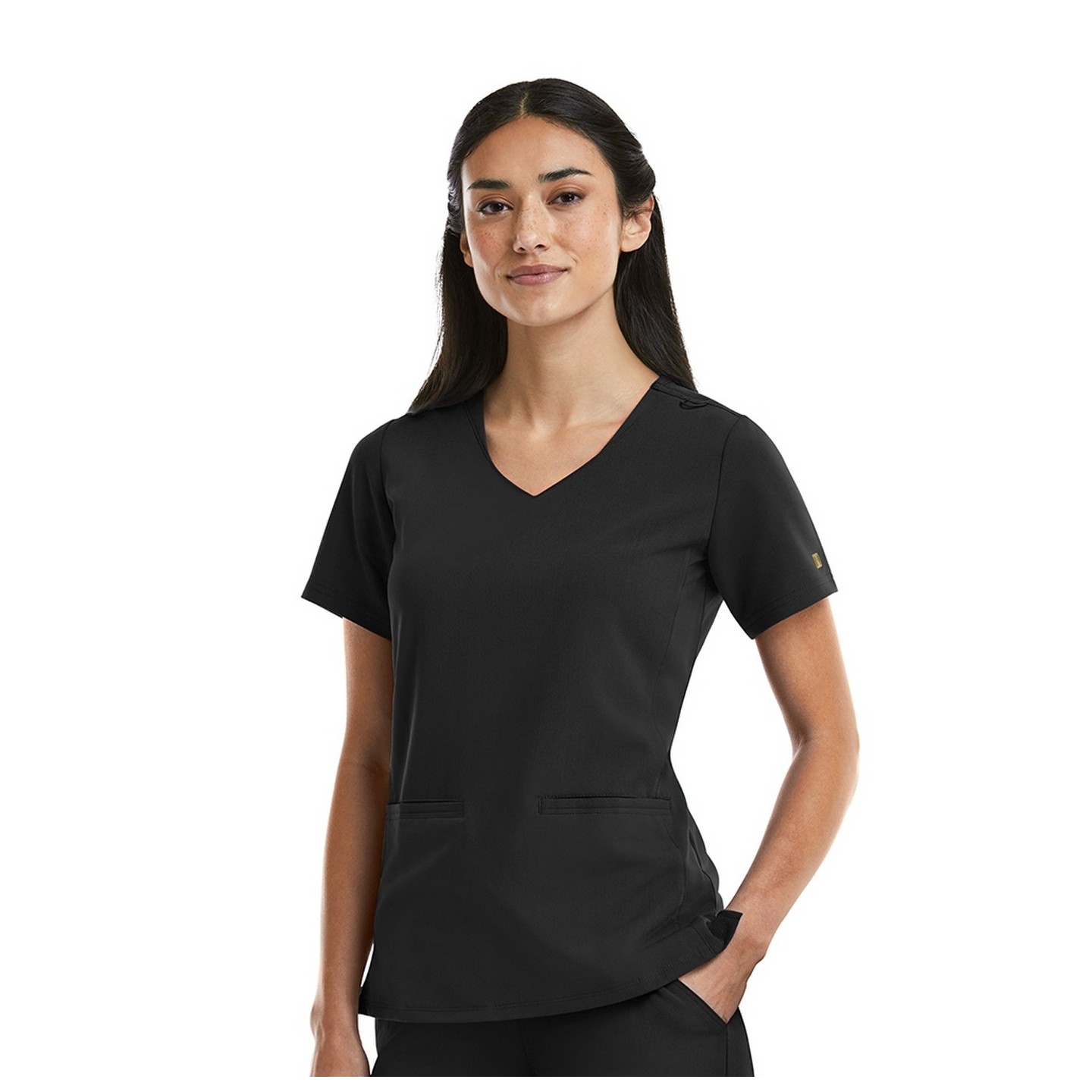 3903 Matrix Pro Tailored Top with Curved V-Neck by Maevn
