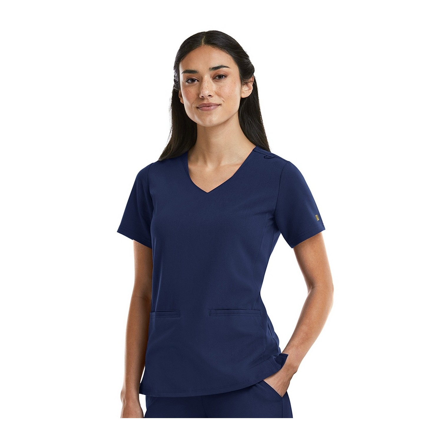 3903 Matrix Pro Tailored Top with Curved V-Neck by Maevn