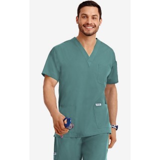 MOBB Classic Unisex 3 Pocket Scrub Top (Men's View) - Lagoon (LA)
