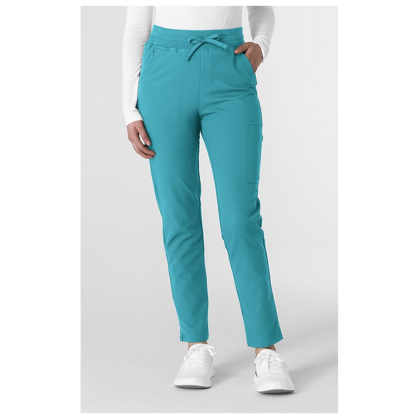 5222P Petite WonderWink Thrive Women's Cargo Straight Slim Leg Pant