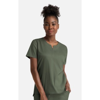 3504 Matrix Women's Notch Crew Neck Top by Maevn