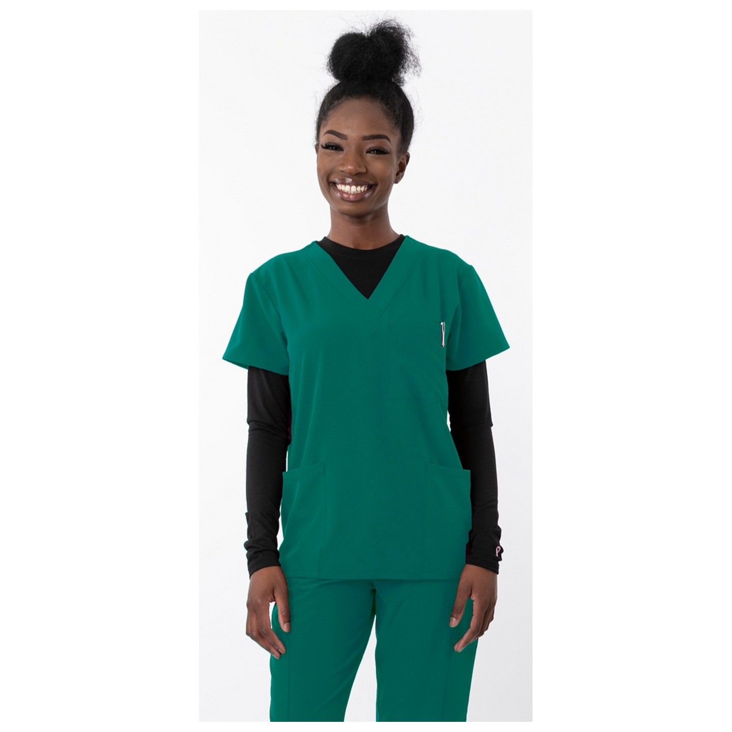1202 4Flex Unisex V-Neck Scrub Top by Greentown (Men's View)