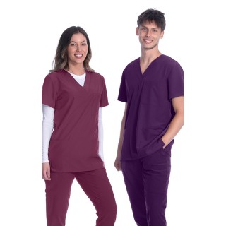 18-1072A Zinnia Unisex 3 Pocket Scrub Top by Greentown