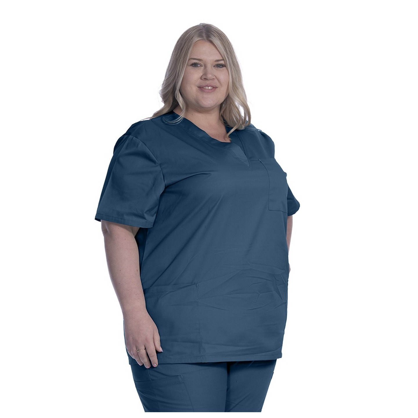 1005 Classix Haut à Col en V Unisexe avec 3 Poches par Greentown