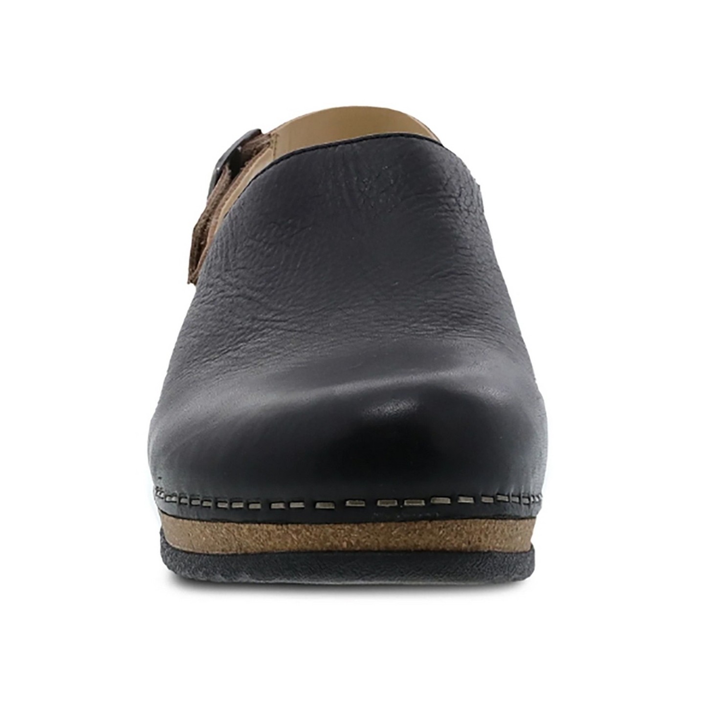 Merrin Black Waxy Milled Mule Agrafée à Talon Sanglé  pour Femmes par Dansko 