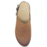 Merrin Tan Burnished Suede Mule Agrafée à Talon Sanglé  pour Femmes par Dansko 