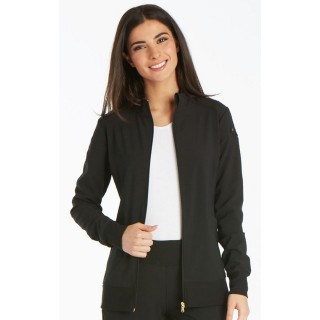 CK303 iFlex Zip Front Jacket with Knit Panels by Cherokee