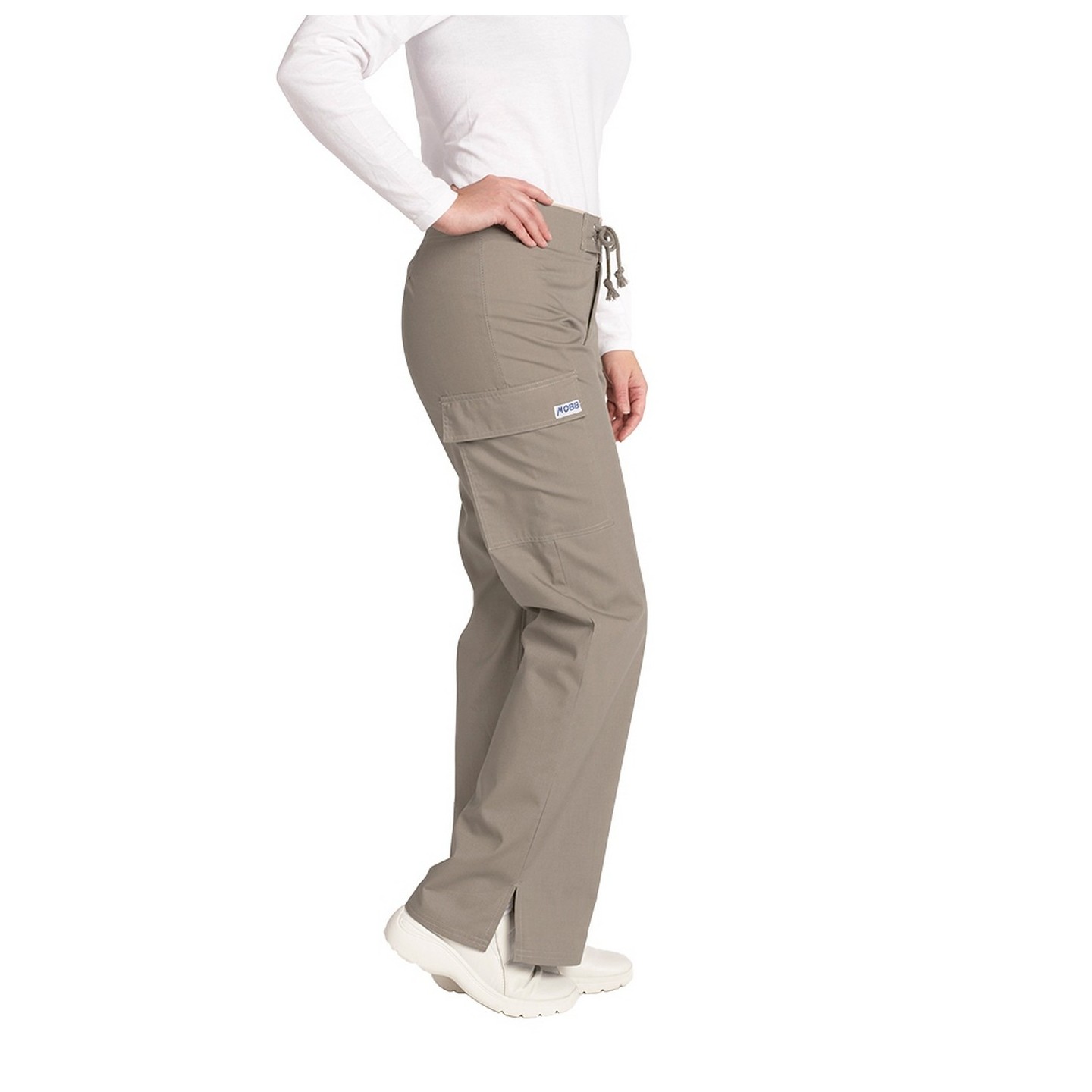 *FINAL SALE 316P-Tall KHAKI Low Rise Lace Up Flare Pant by MOBB
