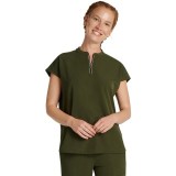 2286 Healing Hands HH360 Sandy Mandarin Collar Top