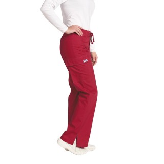 *FINAL SALE 316P-Tall RED Low Rise Lace Up Flare Pant by MOBB