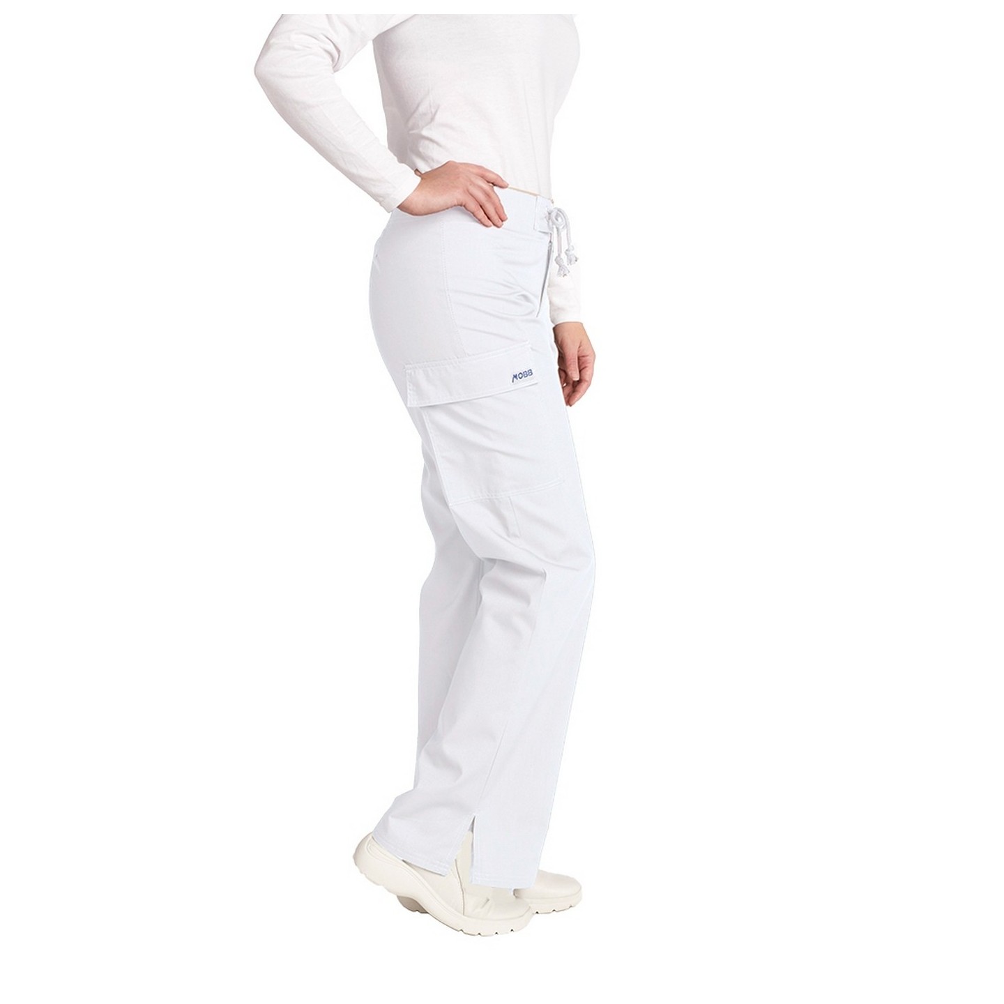 *FINAL SALE 316P-Tall WHITE Low Rise Lace Up Flare Pant by MOBB