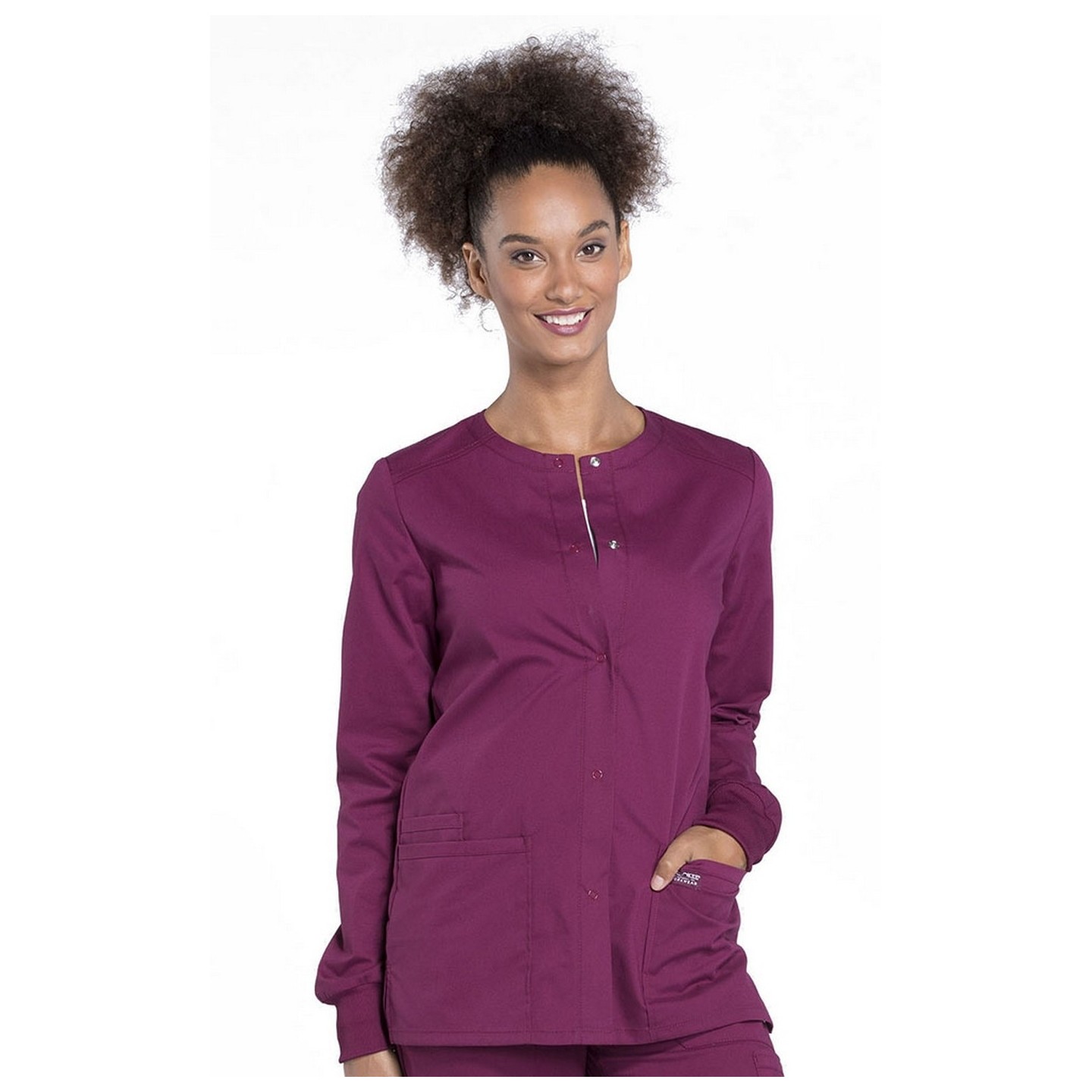 WW340 Workwear Professionals 3 Pocket Snap Front Jacket by Cherokee