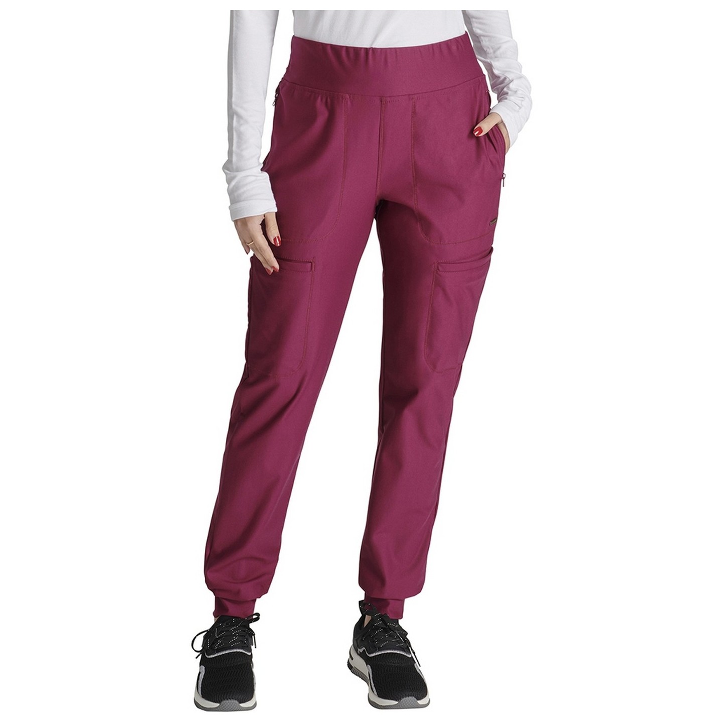 CK092  Elastic Waist Tapered Jogger Pant with 6 Pockets from Form by Cherokee