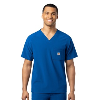 C12110 Carhartt Force® CROSS-FLEX Scrubs - V-Neck Tech Top
