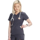 IN620A GNR8 Contemporary V-Neck Top with Kangaroo Pocket by Infinity