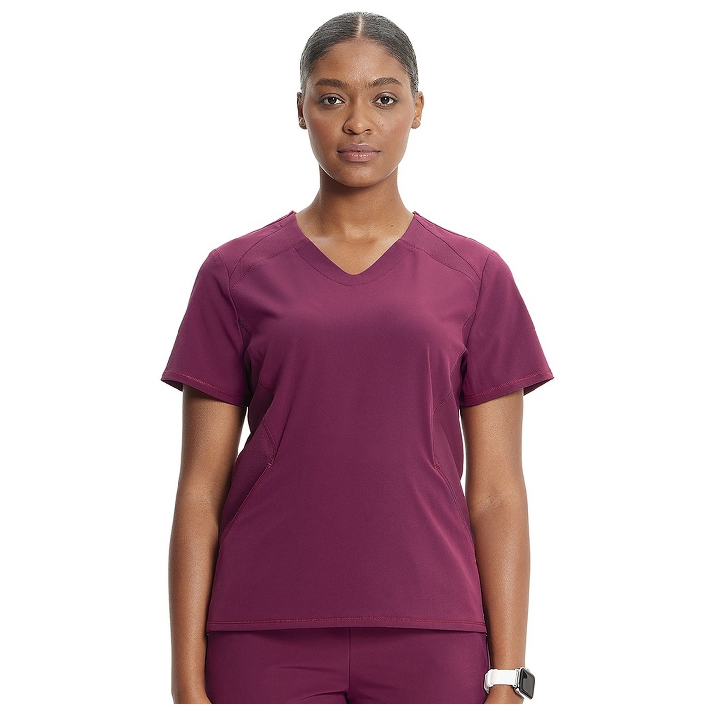 IN620A GNR8 Contemporary V-Neck Top with Kangaroo Pocket by Infinity