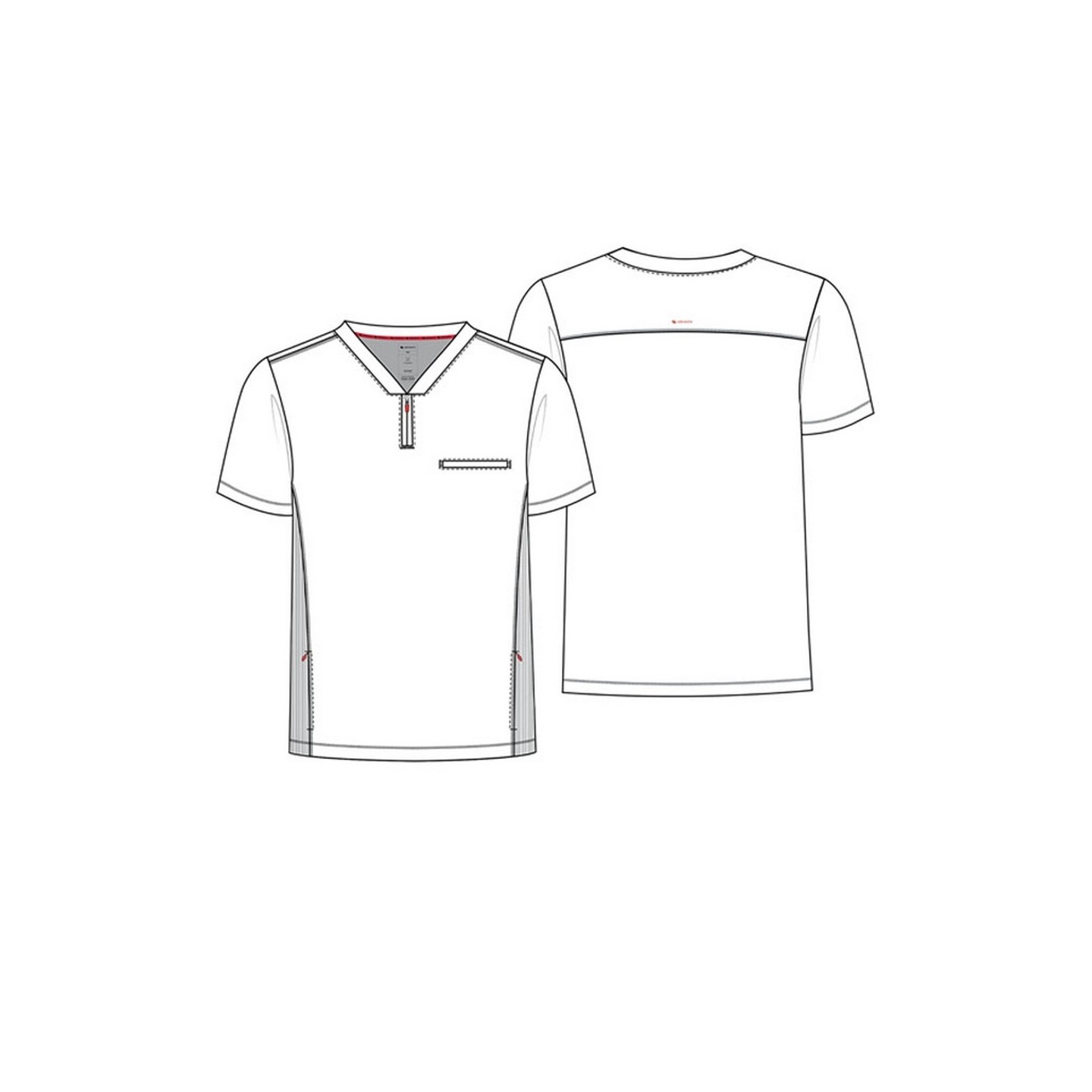 IN702A GNR8 Men's 3 Pocket Zip Neck Top by Infinity