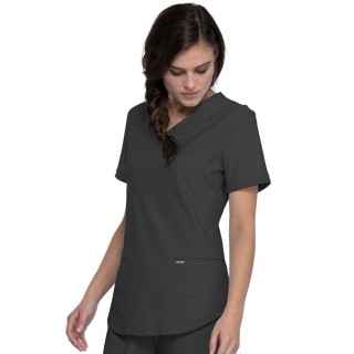 CK840 V-Neck Top in Black - Cherokee Form