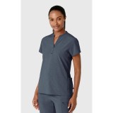 6734 RENEW Women's Mandarin Collar Scrub Top by WINK